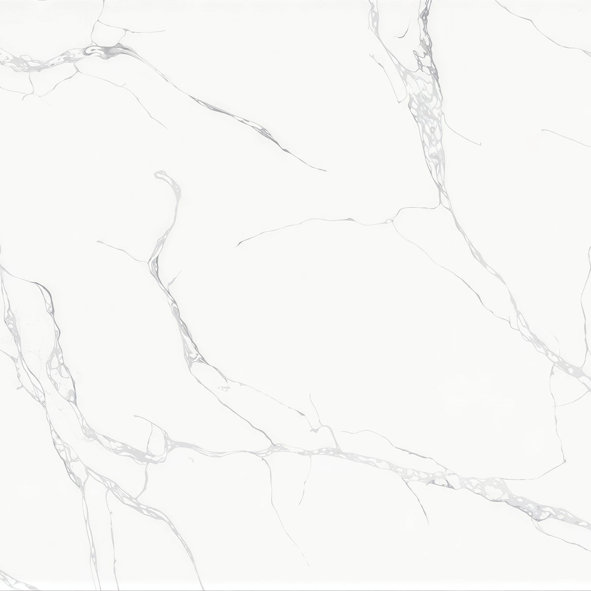 Calacatta Rocky quartz vanity top, white with soft grey veining