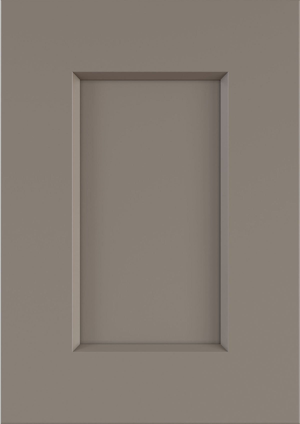 Grey Frameless Shaker kitchen cabinet door sample in solid birch, European frameless full overlay, SF Collection