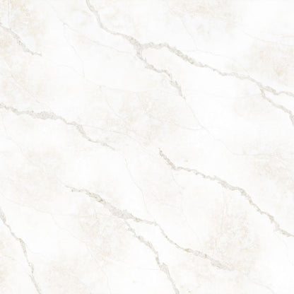 Amalfi d'Oro silica free quartz slab by Stratus Surfaces, square close up of the stone pattern