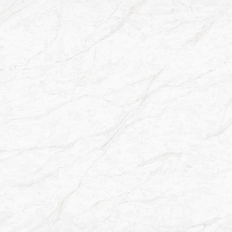 Calacatta Amora silica free quartz slab by Stratus Surfaces, square close up of the stone pattern