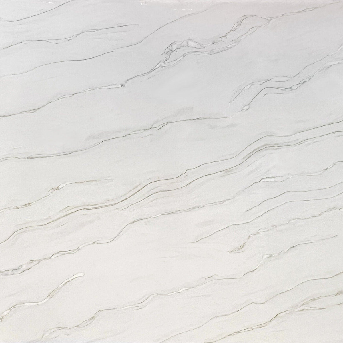 Lucia Macaubas Matte silica free quartz slab by Stratus Surfaces, square close up of the stone pattern