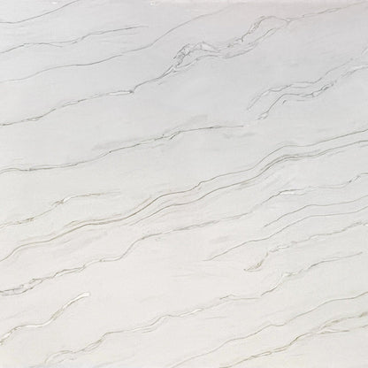 Lucia Macaubas silica free quartz slab by Stratus Surfaces, square close up of the stone pattern