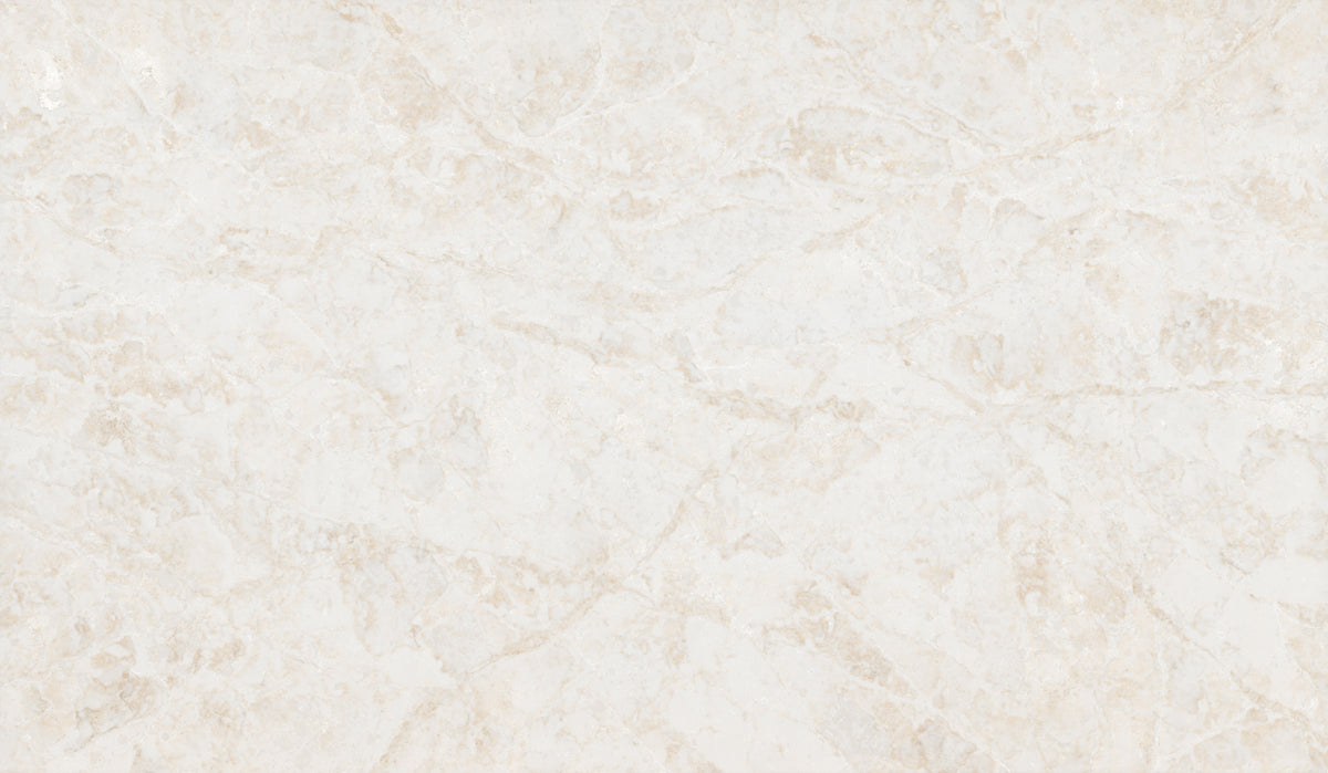 Taj Matera Matte silica free quartz slab by Stratus Surfaces, warm beige, matte finish