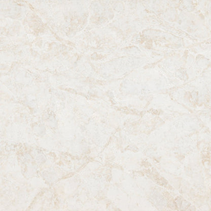 Taj Matera Matte silica free quartz slab sample by Stratus Surfaces, warm beige, matte finish, close up