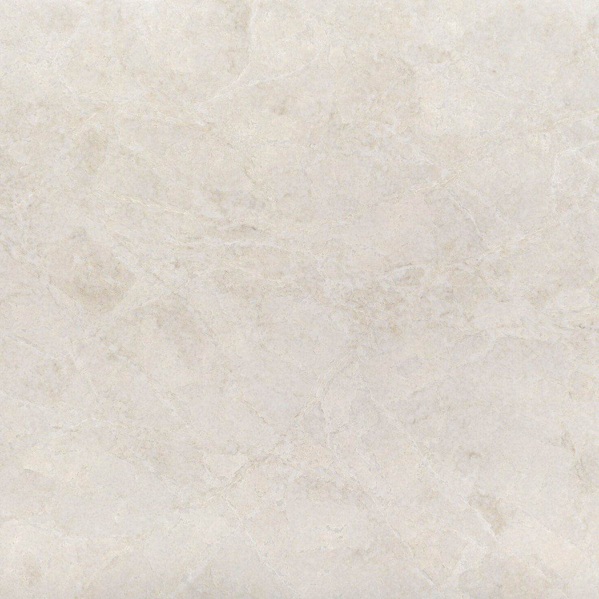 Taj Valmont silica free quartz slab by Stratus Surfaces, warm beige, polished finish, close up