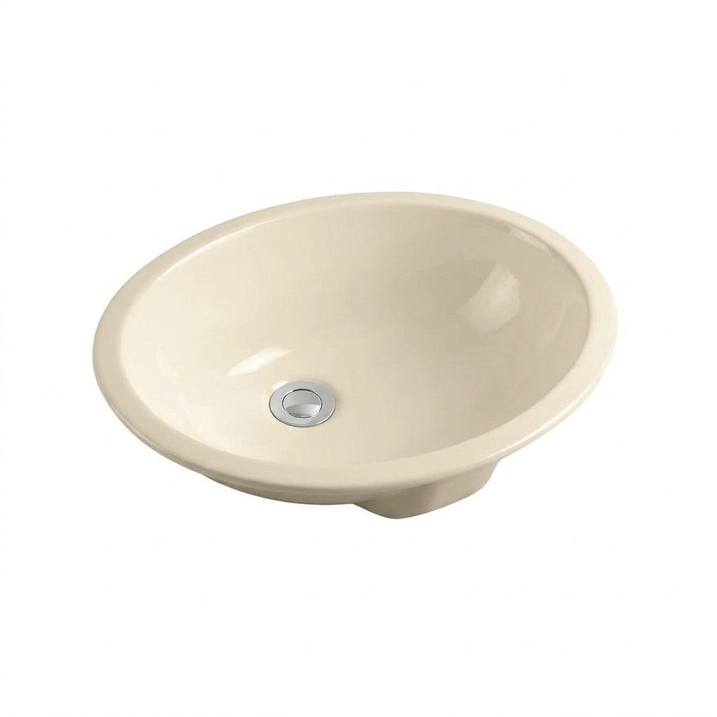 Columba Vitreous China Undermount Bathroom Sink in Bone