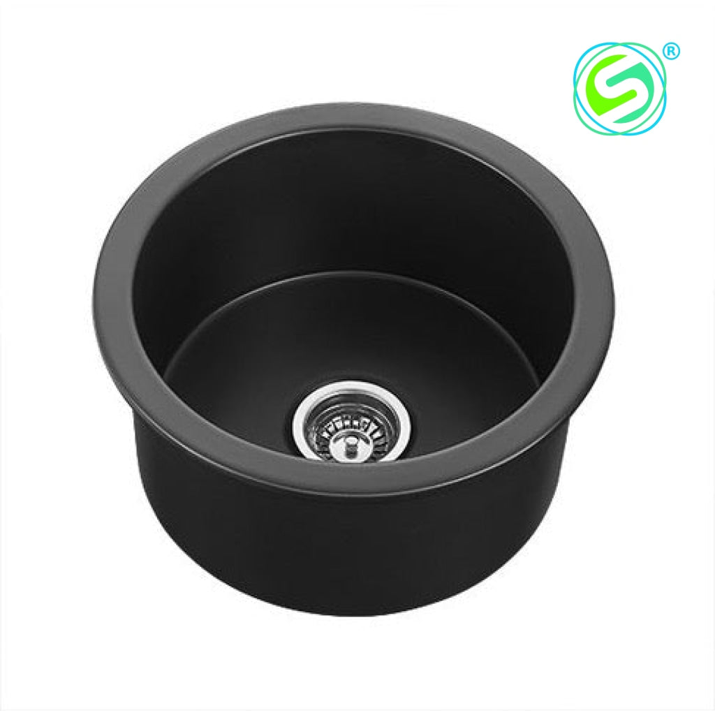 Lowery Fireclay Bar Sink - Matte Black