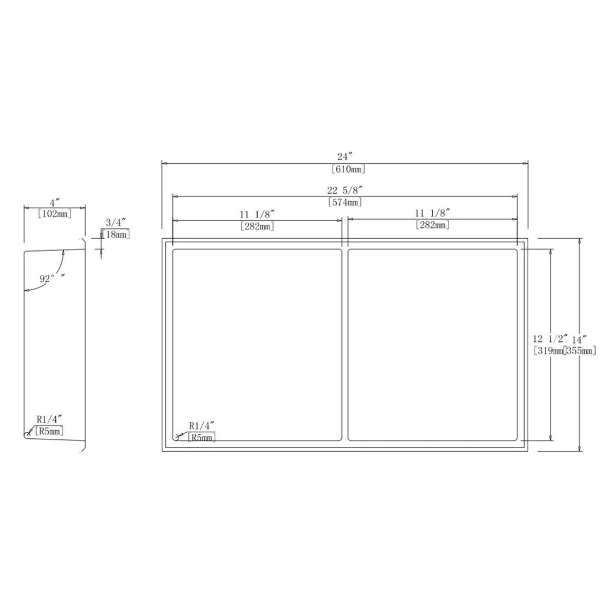 Marcellus Stainless Steel Recessed Shower Niche