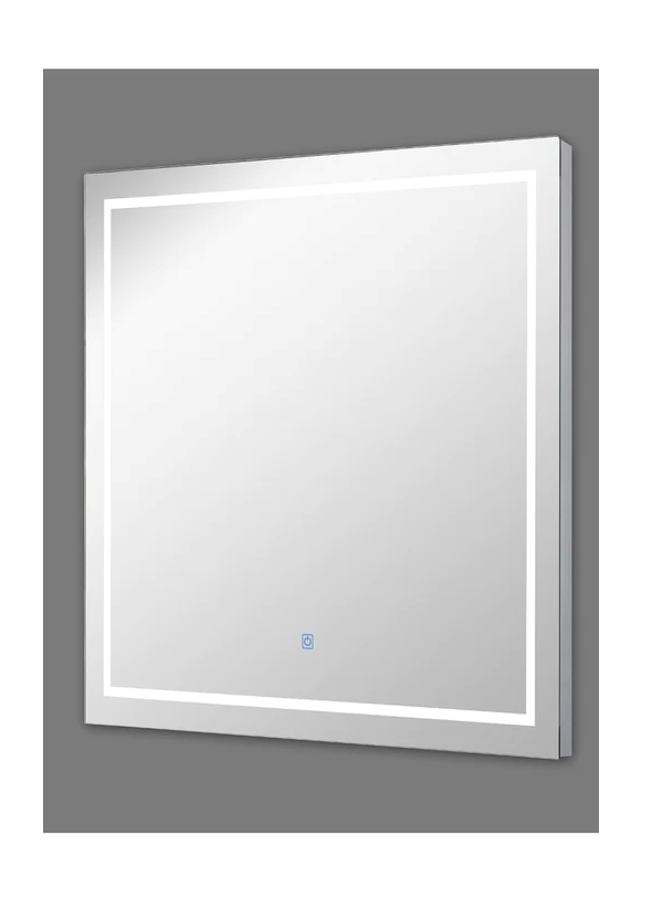 Marilla LED Mirror, frameless rectangular wall mirror with anti-fog
