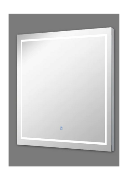 Marilla LED Mirror, frameless rectangular wall mirror with anti-fog