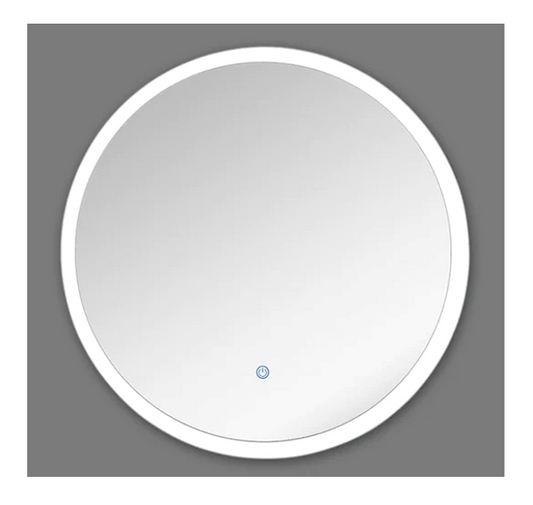 Parisa Round LED Mirror, round frameless LED wall mirror