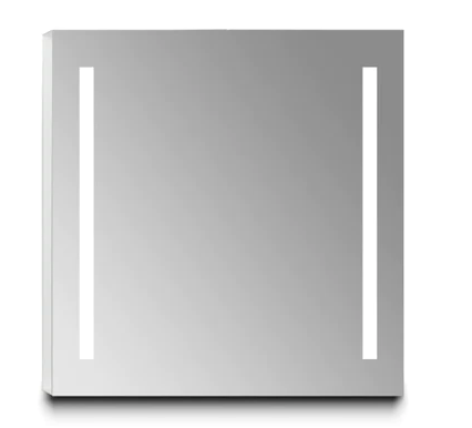 Perpetua LED Mirror Medicine Cabinet, wall mounted rectangular frameless mirrored medicine cabinet