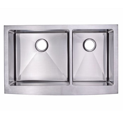 Ronny 33" Stainless Steel Apron / Farmhouse Double Basin Kitchen Sink