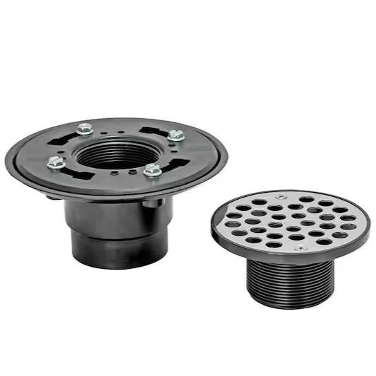 Septimus round PVC shower floor drain with 304 stainless steel grate
