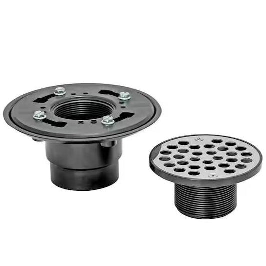 Septimus round PVC shower floor drain with 304 stainless steel grate