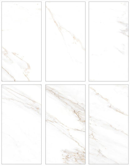 Carved Carrara Ceramic Tile