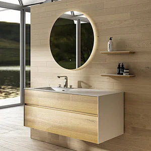 Bosco 48" Wall Mounted Bathroom Vanity with Solid Surface Integrated Sink Top
