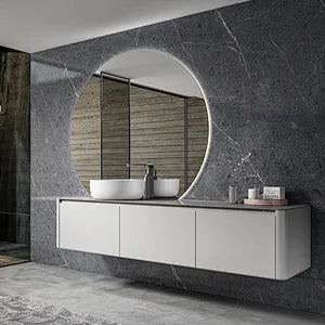 Bova 63" Wall Mounted Bathroom Vanity with Solid Surface Top and Vessel Sink