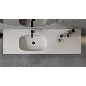 Diana 65" Wall Mounted Bathroom Vanity with Solid Surface Integrated Sink Top