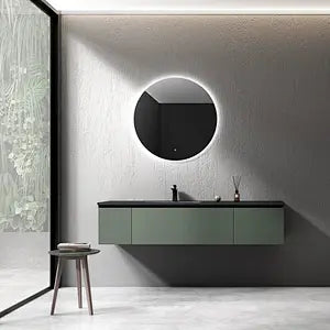 Diana 65" Wall Mounted Bathroom Vanity with Solid Surface Integrated Sink Top