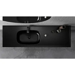 Diana 65" Wall Mounted Bathroom Vanity with Solid Surface Integrated Sink Top