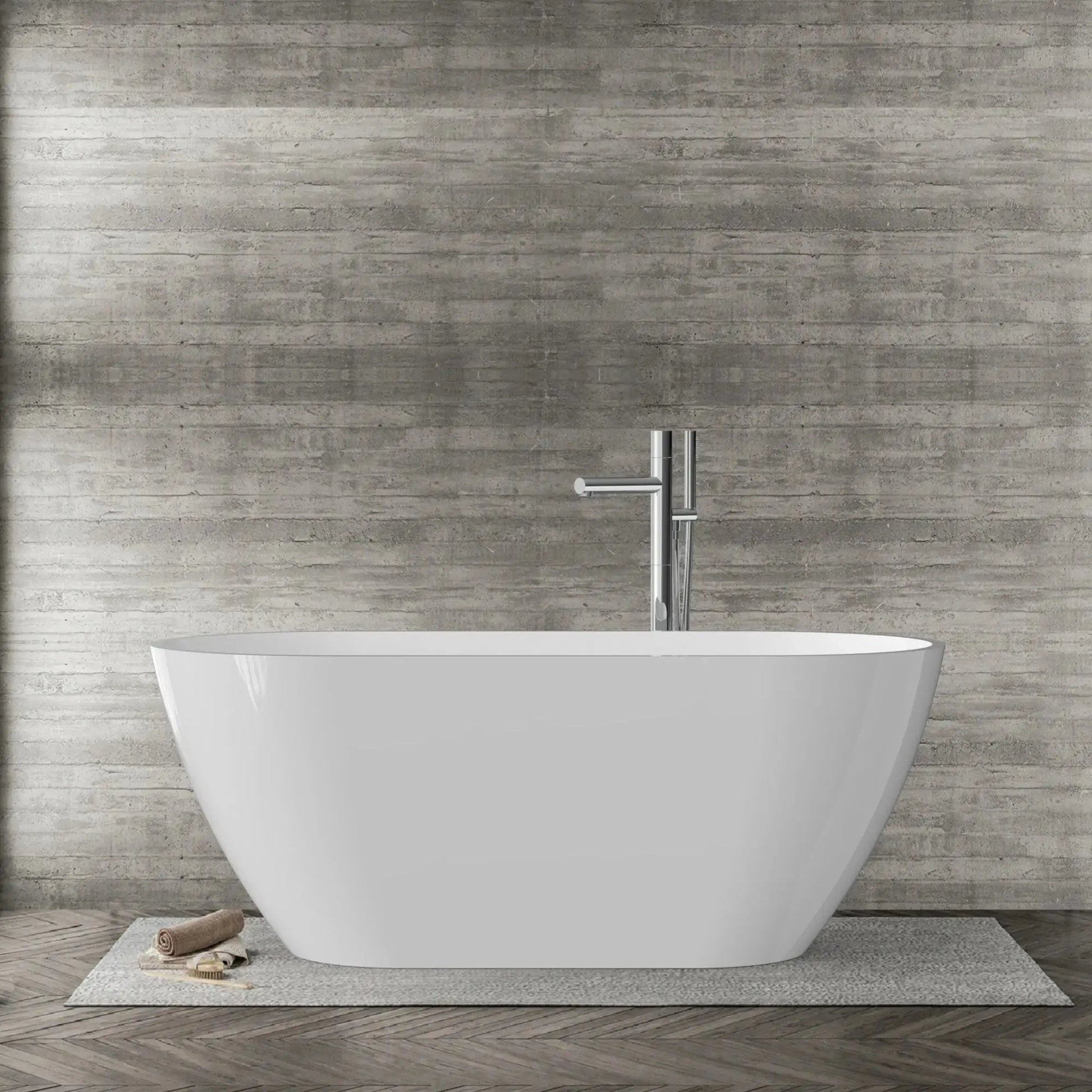 Additional view 1 of Flora-T 67 inch freestanding acrylic bathtub