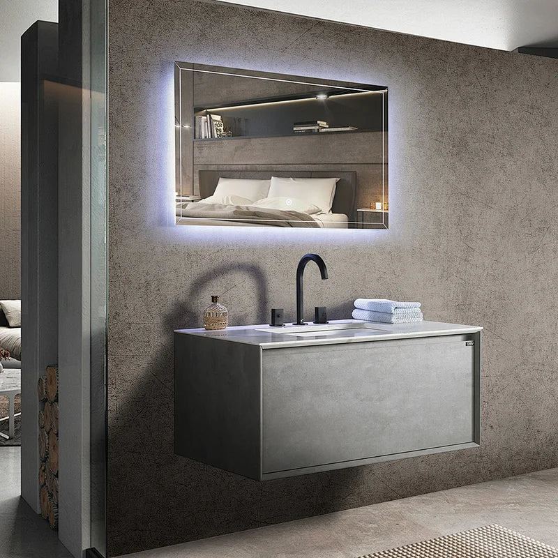 Freda 40" Wall Mounted Bathroom Vanity with Ceramic Integrated Sink Top