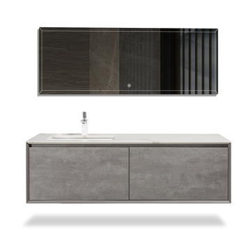 Freda 60" Wall Mounted Bathroom Vanity with Ceramic Integrated Sink Top