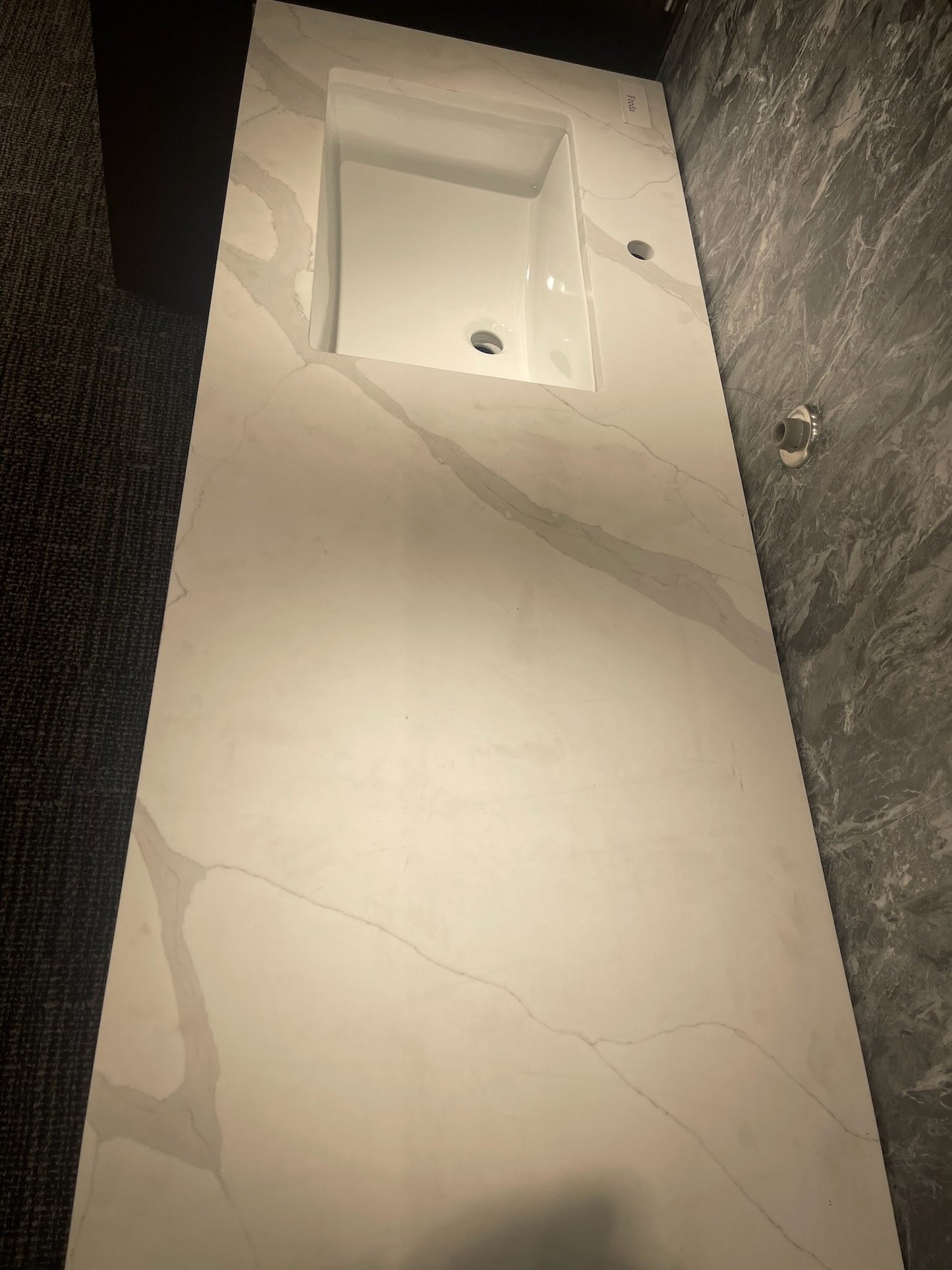 Freda 60" Wall Mounted Bathroom Vanity with Ceramic Integrated Sink Top