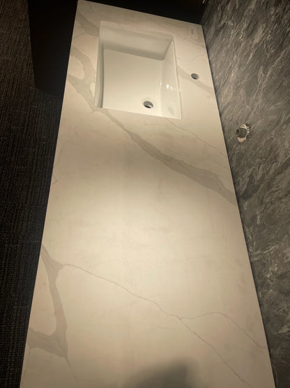 Freda 60" Wall Mounted Bathroom Vanity with Ceramic Integrated Sink Top