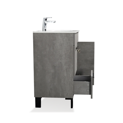 Gill 24" Freestanding Bathroom Vanity with Ceramic Integrated Sink Top