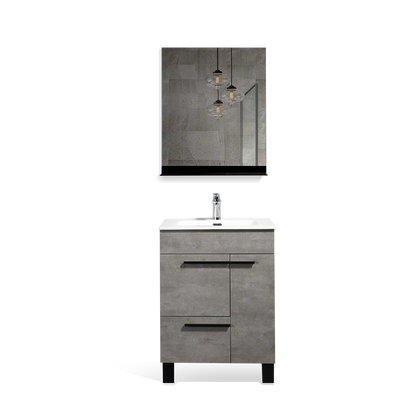Gill 28" Freestanding Bathroom Vanity with Ceramic Integrated Sink Top