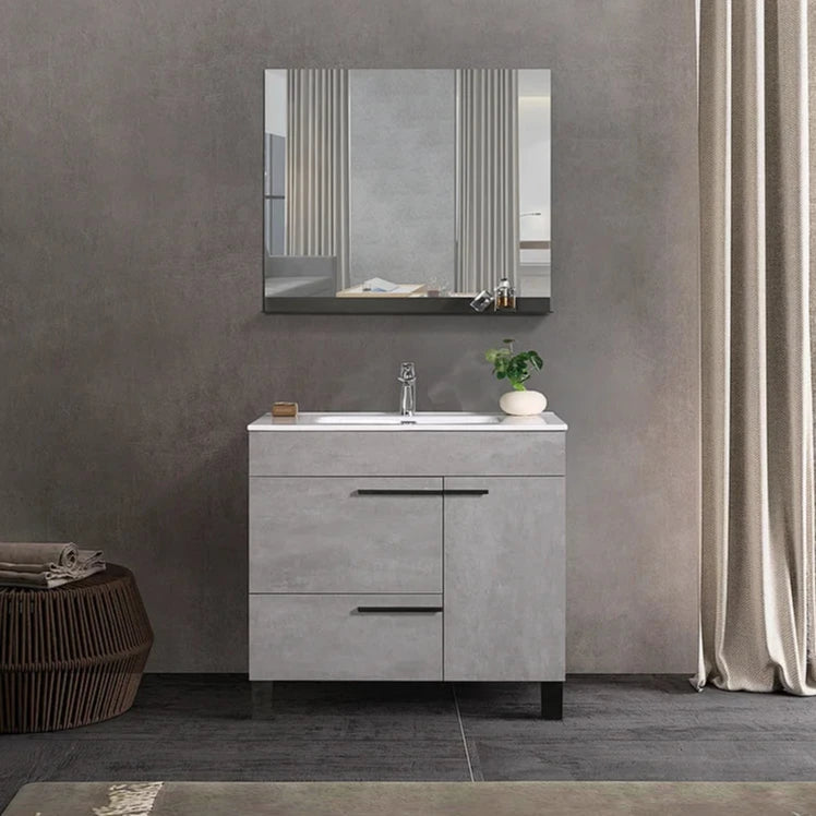Gill 36" Freestanding Bathroom Vanity with Ceramic Integrated Sink Top