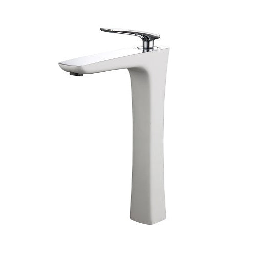 Ivory Bathroom Lavatory Faucet in White