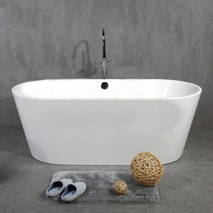 Skysea 60 inch freestanding acrylic soaking bathtub, oval