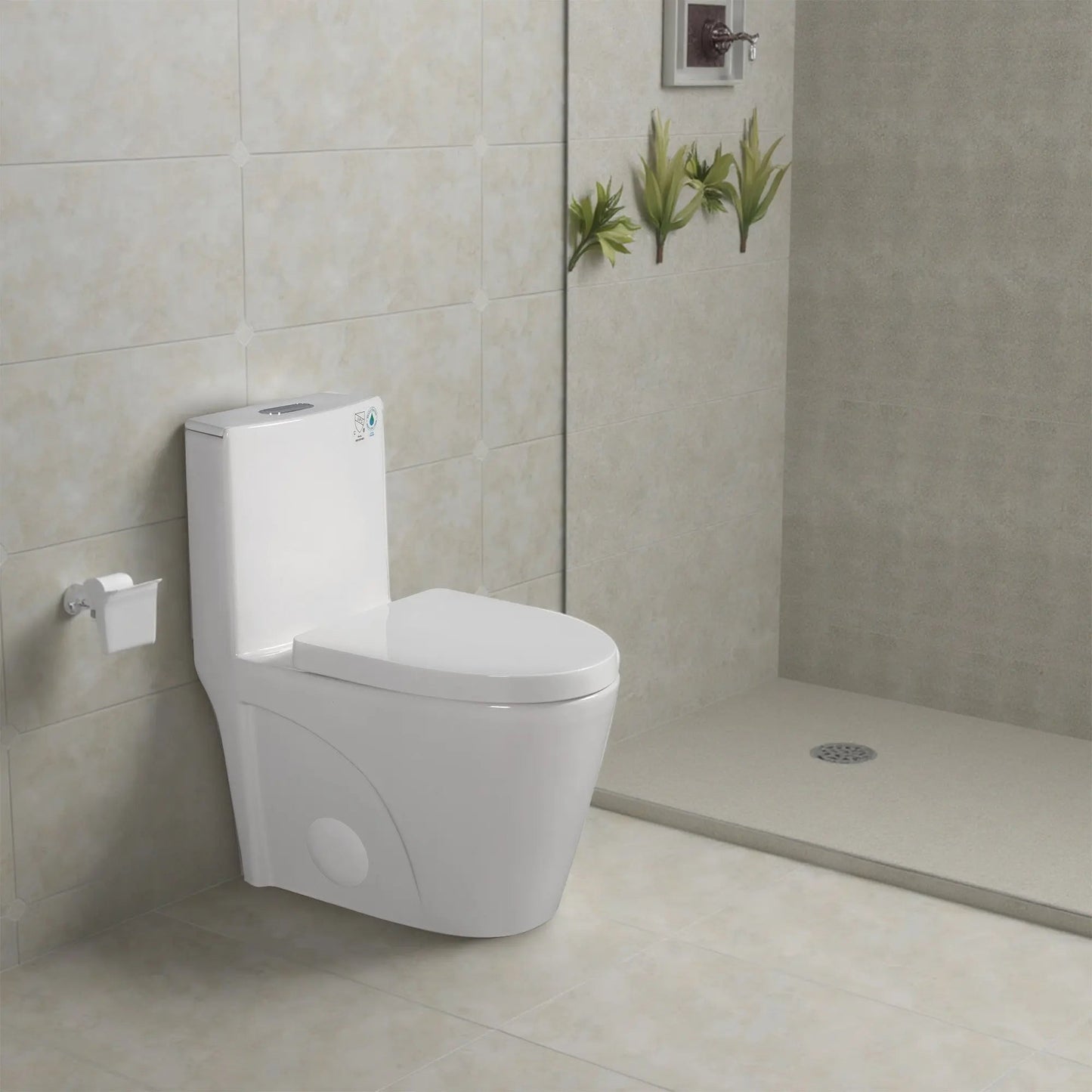 Additional view 1 of Winslow one-piece elongated dual-flush toilet