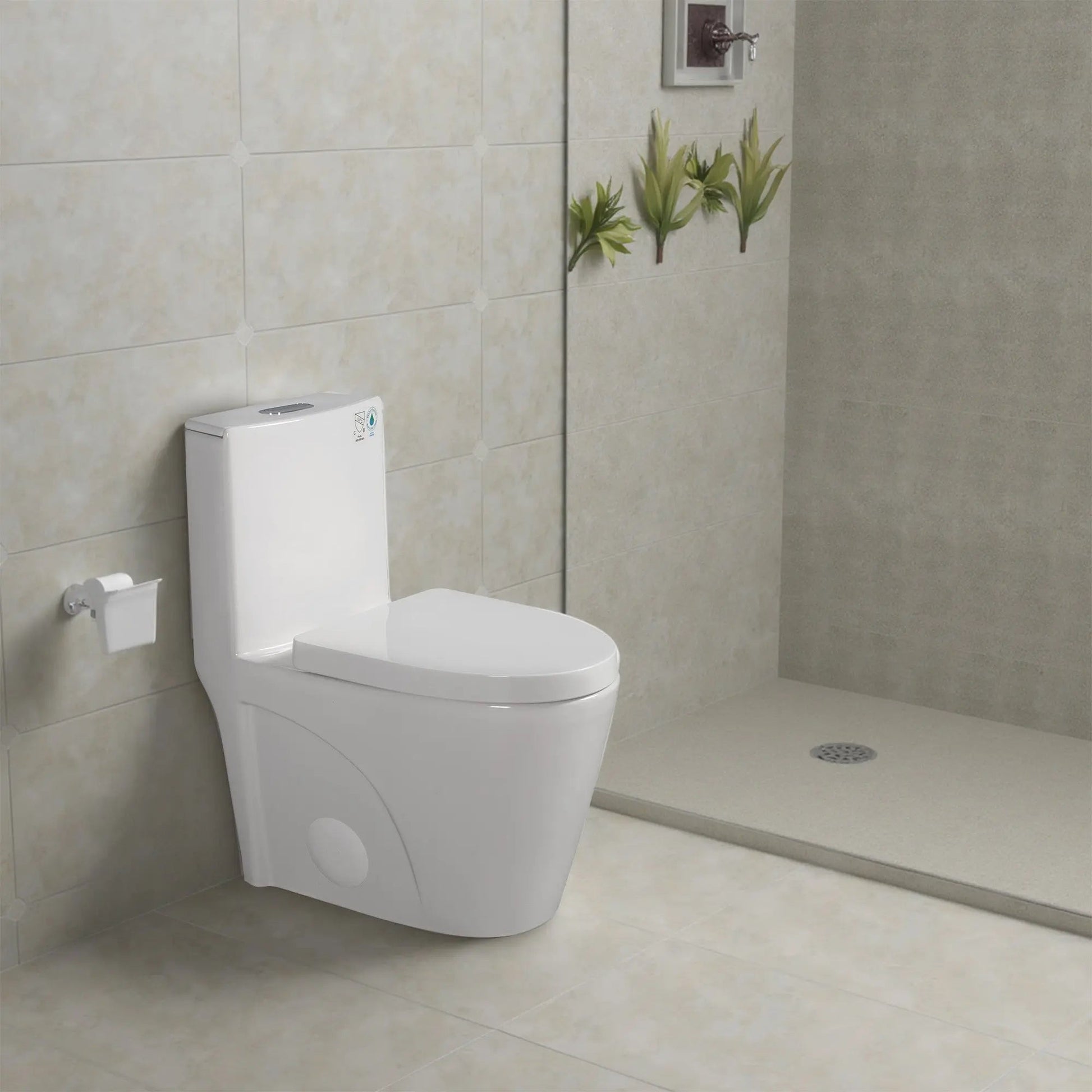 Additional view 1 of Winslow one-piece elongated dual-flush toilet