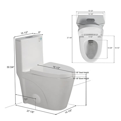 Additional view 2 of Winslow one-piece elongated dual-flush toilet