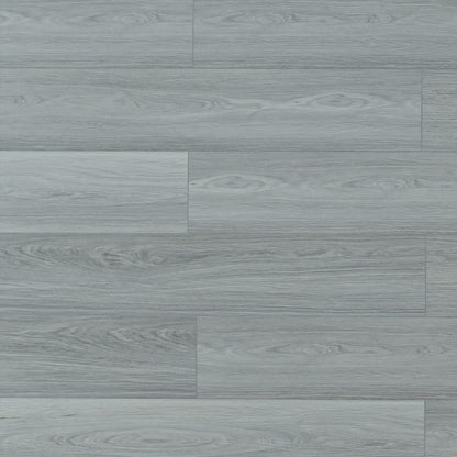 Amsterdam waterproof SPC vinyl plank flooring, attached 1.5 mm IXPE pad, beveled 48 inch planks