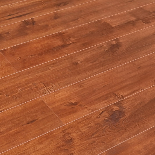 California Redwood water resistant laminate flooring, Uniclic click-lock, 12.3 mm thick, matte wood look