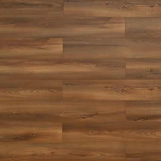 Cedar Crest water resistant laminate flooring, EIR texture, 8 inch wide boards, AC4 commercial grade