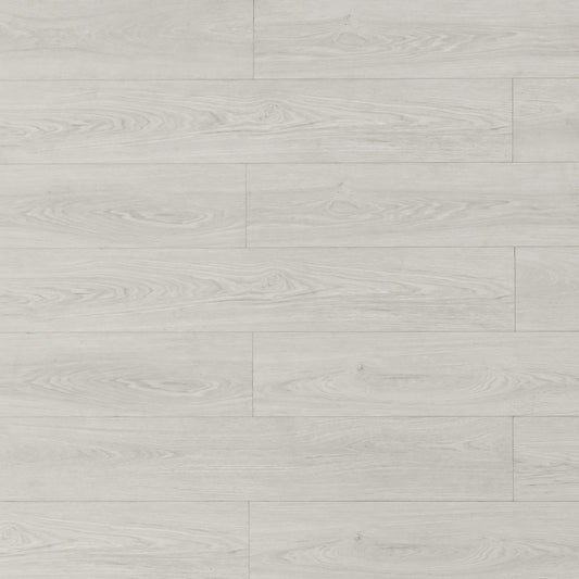 Clam water resistant laminate flooring, AC4 commercial grade, EIR texture, bevel edges, attached 2 mm EVA pad