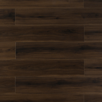 Coffee Date waterproof SPC vinyl plank flooring, EIR texture, bevel edges, 60 by 9 inch planks