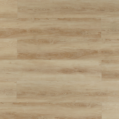 Golden Hour waterproof SPC vinyl plank flooring, warm matte wood look, EIR texture, beveled 60 inch planks