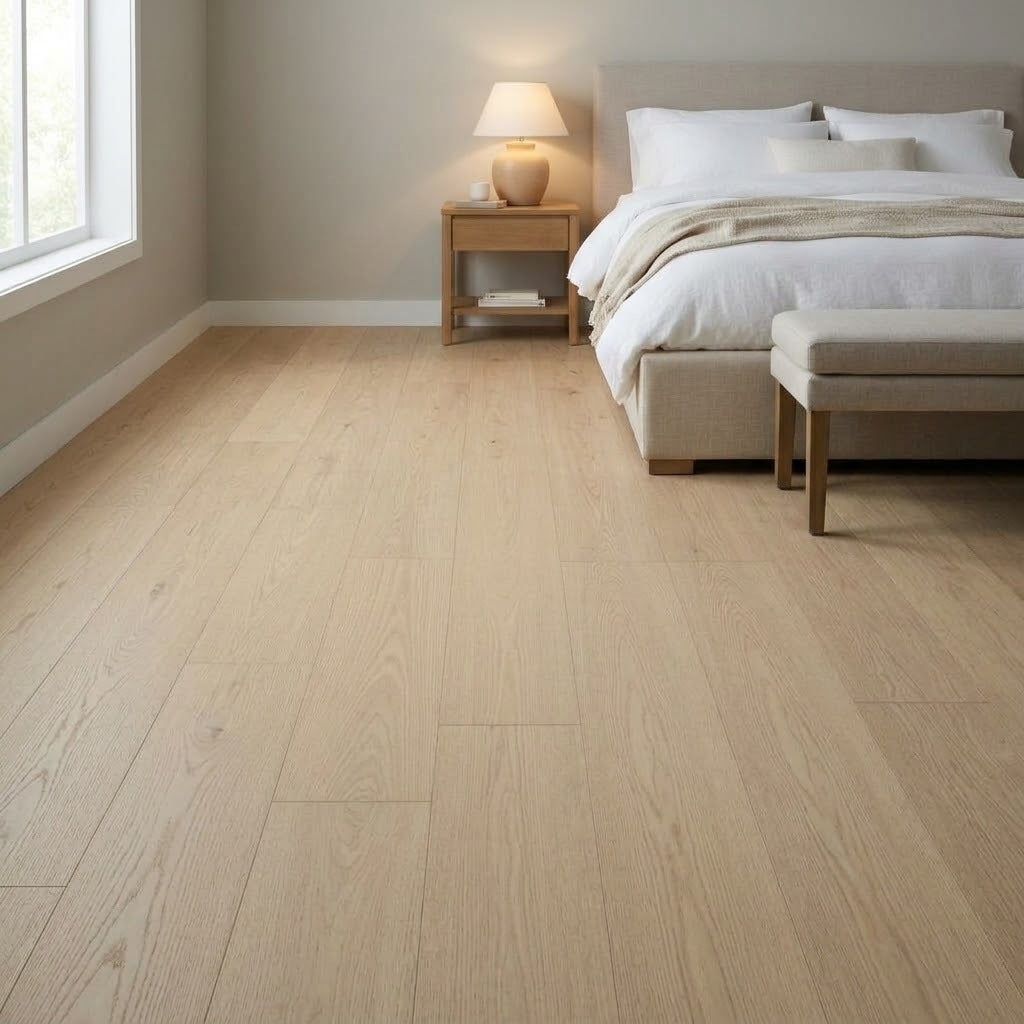Stella #831 Engineered Wood Flooring installed in a bedroom