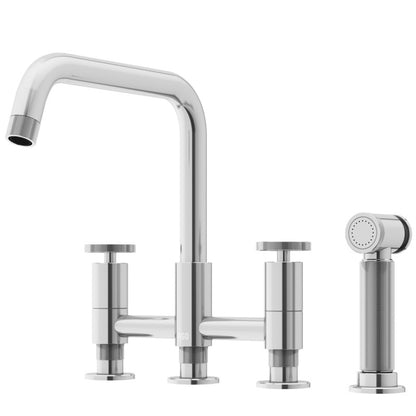 Cass 8" Widespread Kitchen Faucet with Side Sprayer