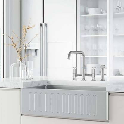 Cass 8" Widespread Kitchen Faucet with Side Sprayer