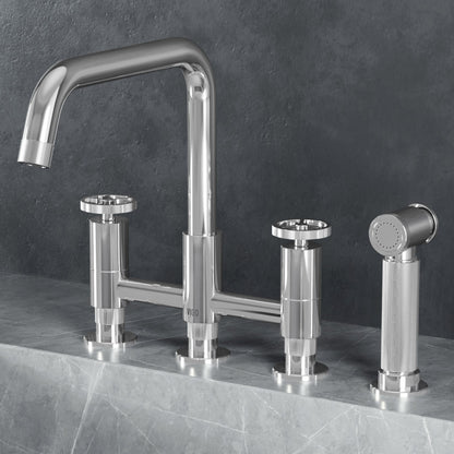 Cass 8" Widespread Kitchen Faucet with Side Sprayer