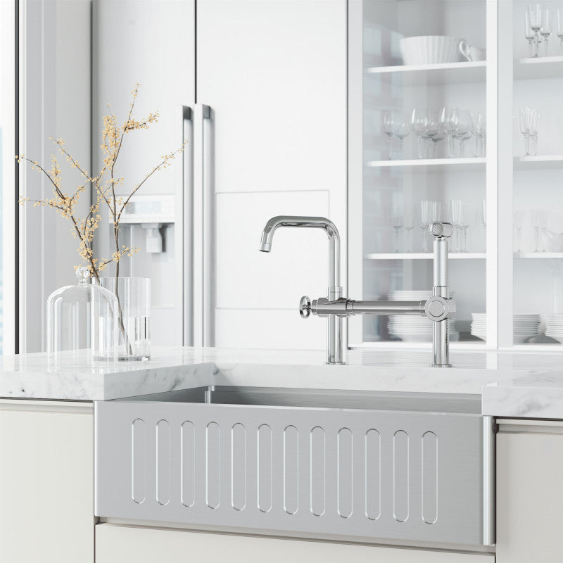 Cass Bridge Kitchen Faucet with Side Sprayer
