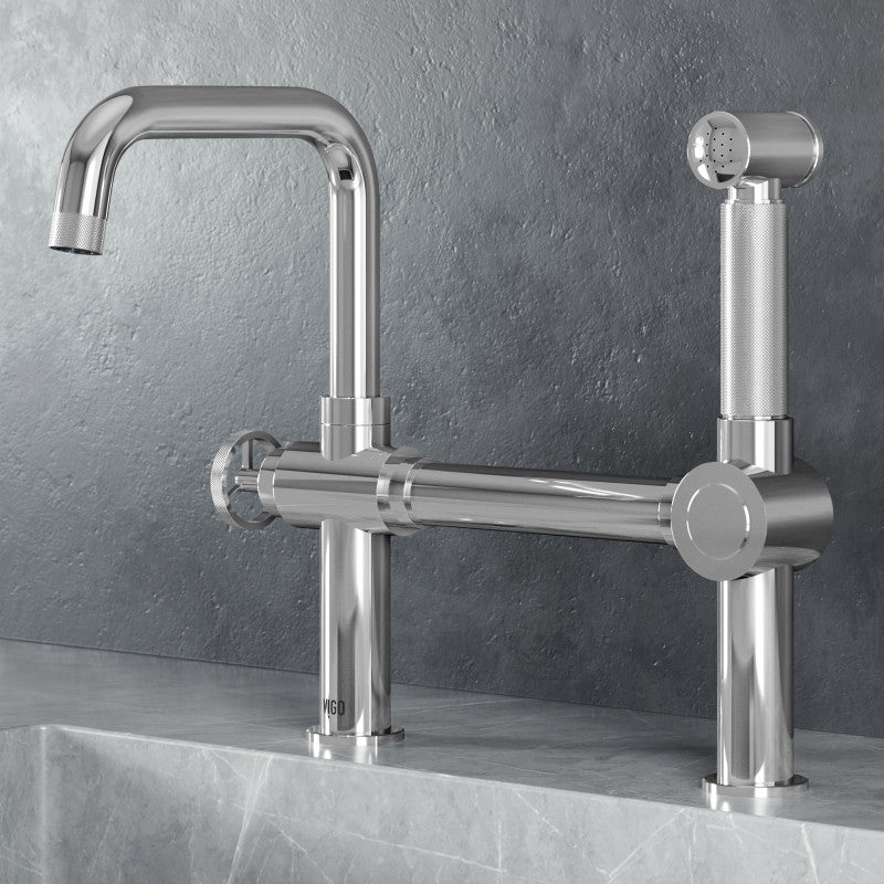 Cass Bridge Kitchen Faucet with Side Sprayer